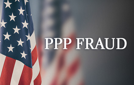 U.S. Flag With the Words PPP Loan