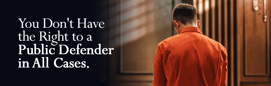 A person accused of a crime in court without representation