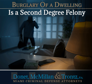 Picture of a Burglary Being Commited, Which Is a Second Defree Felony in the Florida Criminal Law System