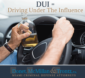 In a DUI case in Miami Dade an Experienced DUI Defense Lawyer Can Get Charges Dismissed. Picture of Man Driving Under the Influence