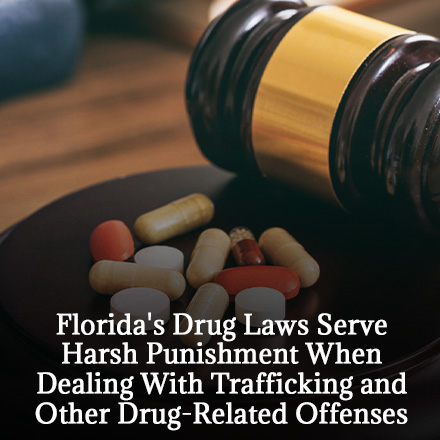 Jury Gavel and Drugs as Florida Introduces New Drug Laws