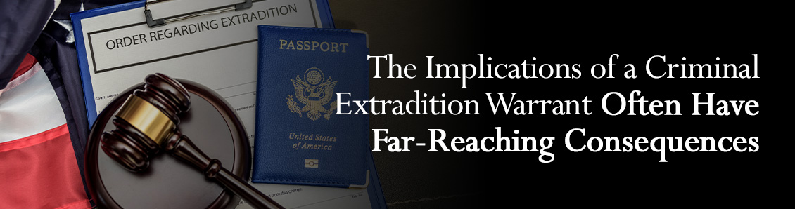 Passport, Judge Gavel and Warrant Request To Represent the Implications of a Criminal Extradition Warrant