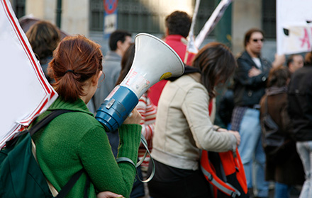 Student During Pro-Palestine Protest on South Florida Campus