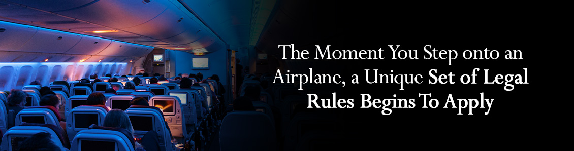 Passengers and Staff Inside an Airplane To Simbolize the Laws that Apply on a Plane