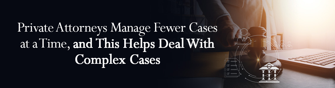 Private Attorney Holding Judge Gavel in front of Desk and Laptop