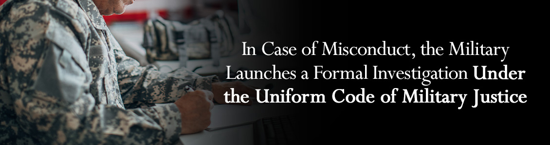 Military Soldier Taking Notes During a Formal Investigation Under the UCMJ