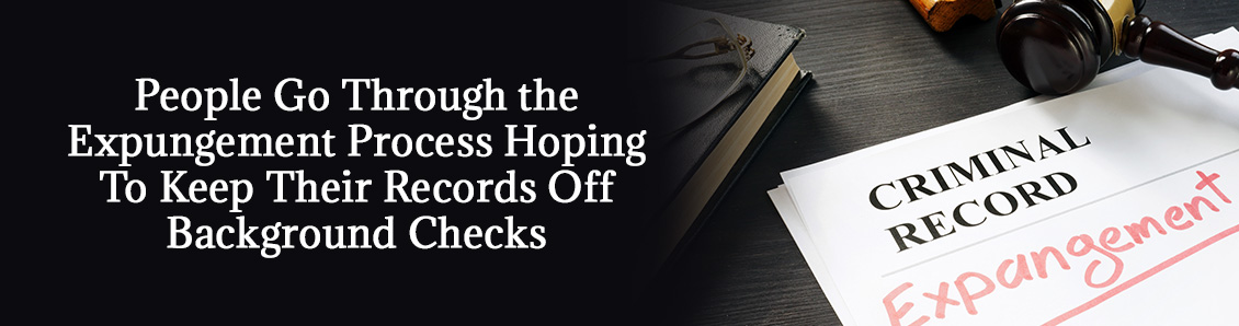 Documents Labeled as Criminal Records With the Word Expungement Written Over With a Red Marker