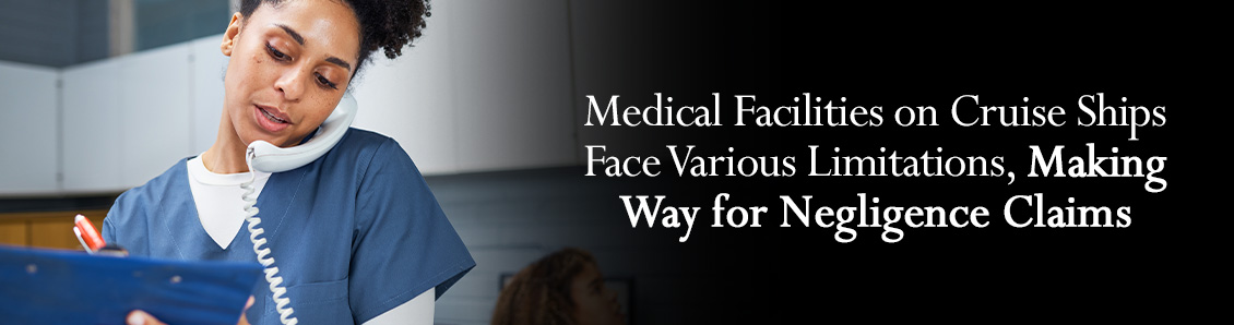 Healthcare Professional Taking a Claim Via Phone Call In a Ship's Medical Facility