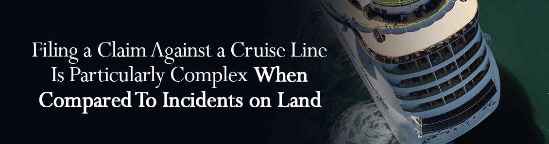 Bird's-Eye View of the Back of a Cruise Ship To Represent All the Incidents That Could Occurr on Board