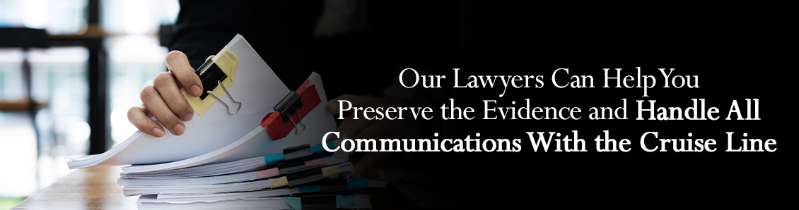Defense Lawyer Gathering Folders of Evidence for a Claim Against a Cruise Line