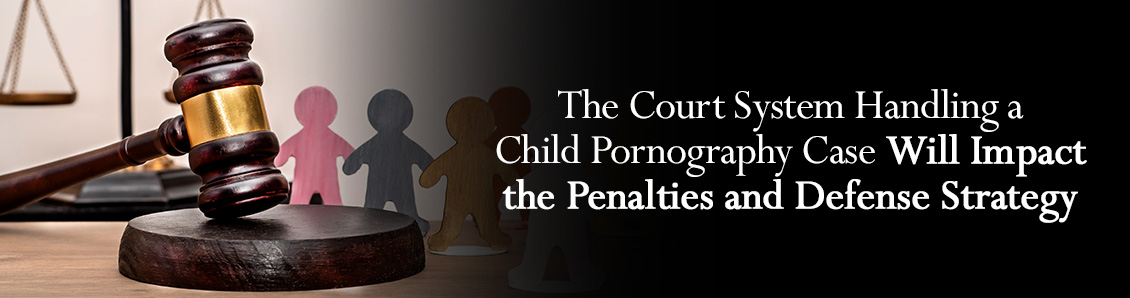 Child Figurines Around Gavel and Scales of Justice To Represent the Prosecution of Child Pornography Crimes
