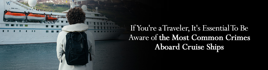 Back View of Young Traveler Wearing a Backpack While Facing a Cruise Ship