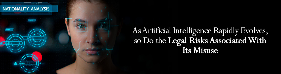 Deepfake of a Young Woman and Digital Icons Representing the Challenges of AI Technology